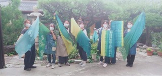 初の染め物体験